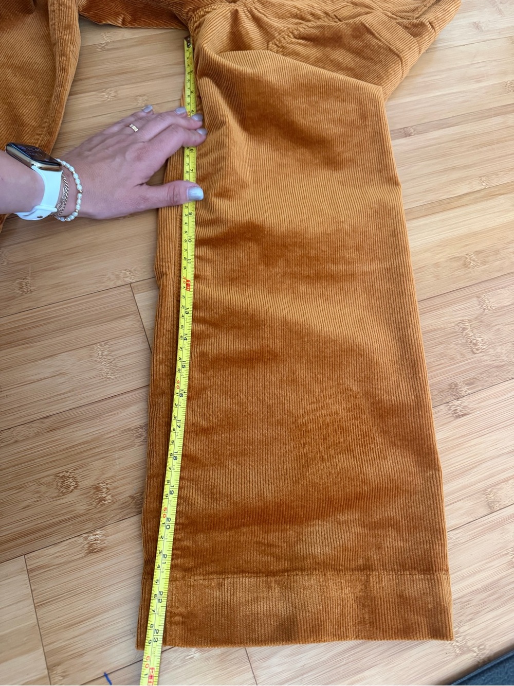 Anthropologie Maeve The Colette Corduroy Crop Wide-Leg Pants size 24 - Picture 4 of 11